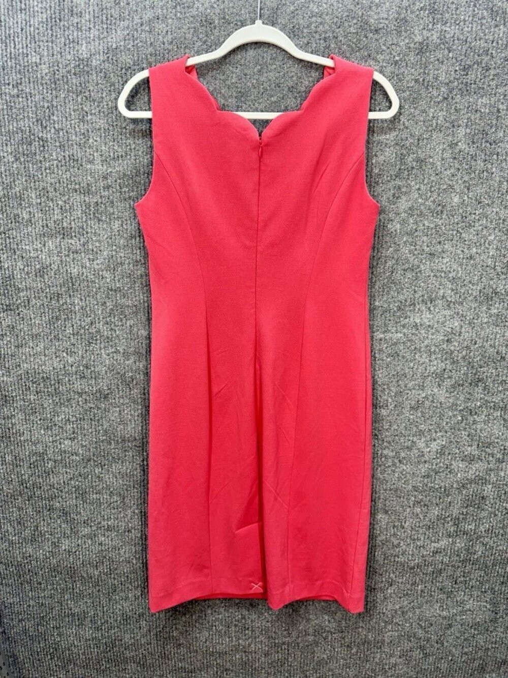 Talbots Dress Womens 8P Pink Scallop Neck Shift Knit Wedding Church Career NEW - Picture 3 of 8
